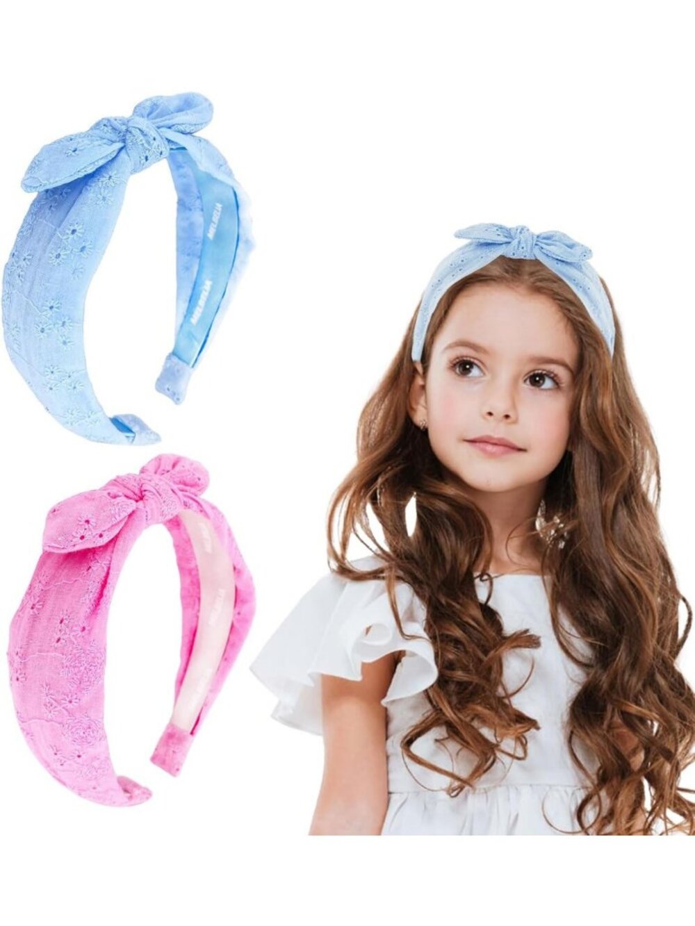 Cute Toddler Headbands with Bow - Non-Slip Hair Accessories for Girls & Women (2